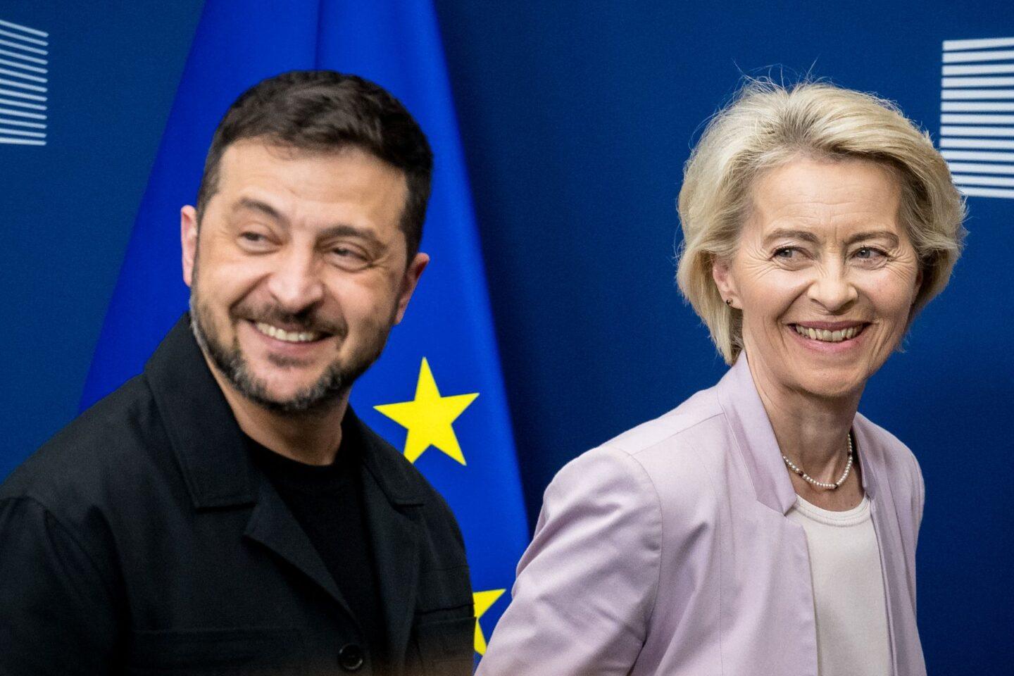 Wołodymyr Zelenski i Ursula von der Leyen