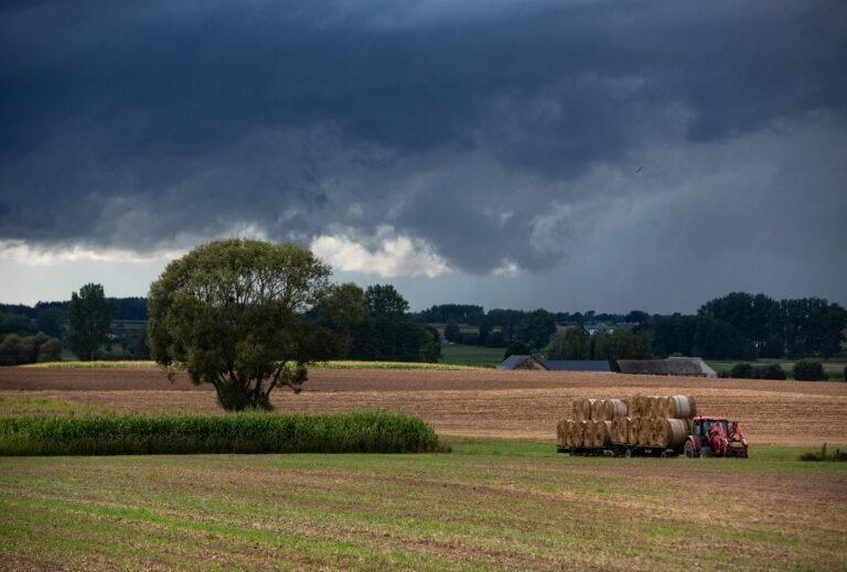 zwózka słomy na Podlasiu