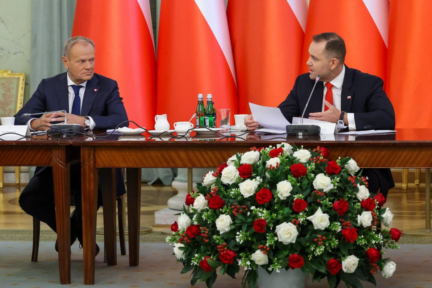 Premier Donald Tusk i prezydent Karol Nawrocki