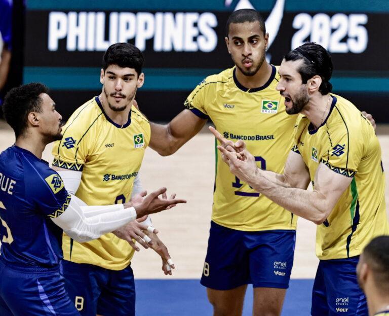 Na zdjęciu: Brazylijscy siatkarze