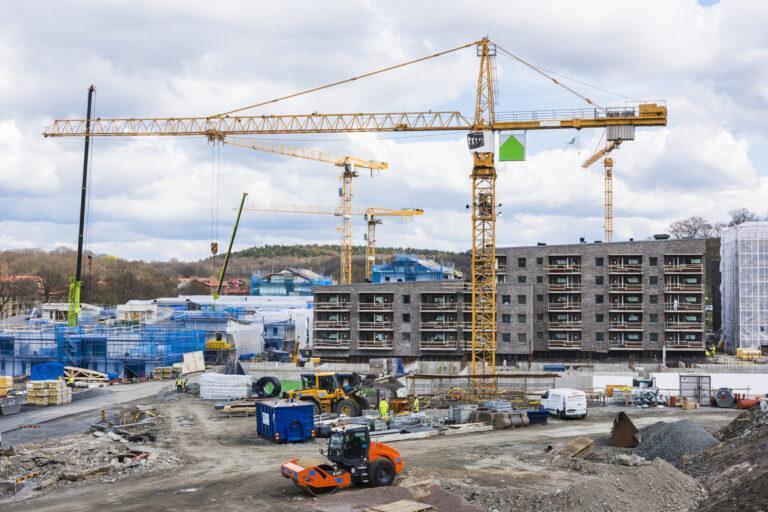 Plac budowy w Szwecji.