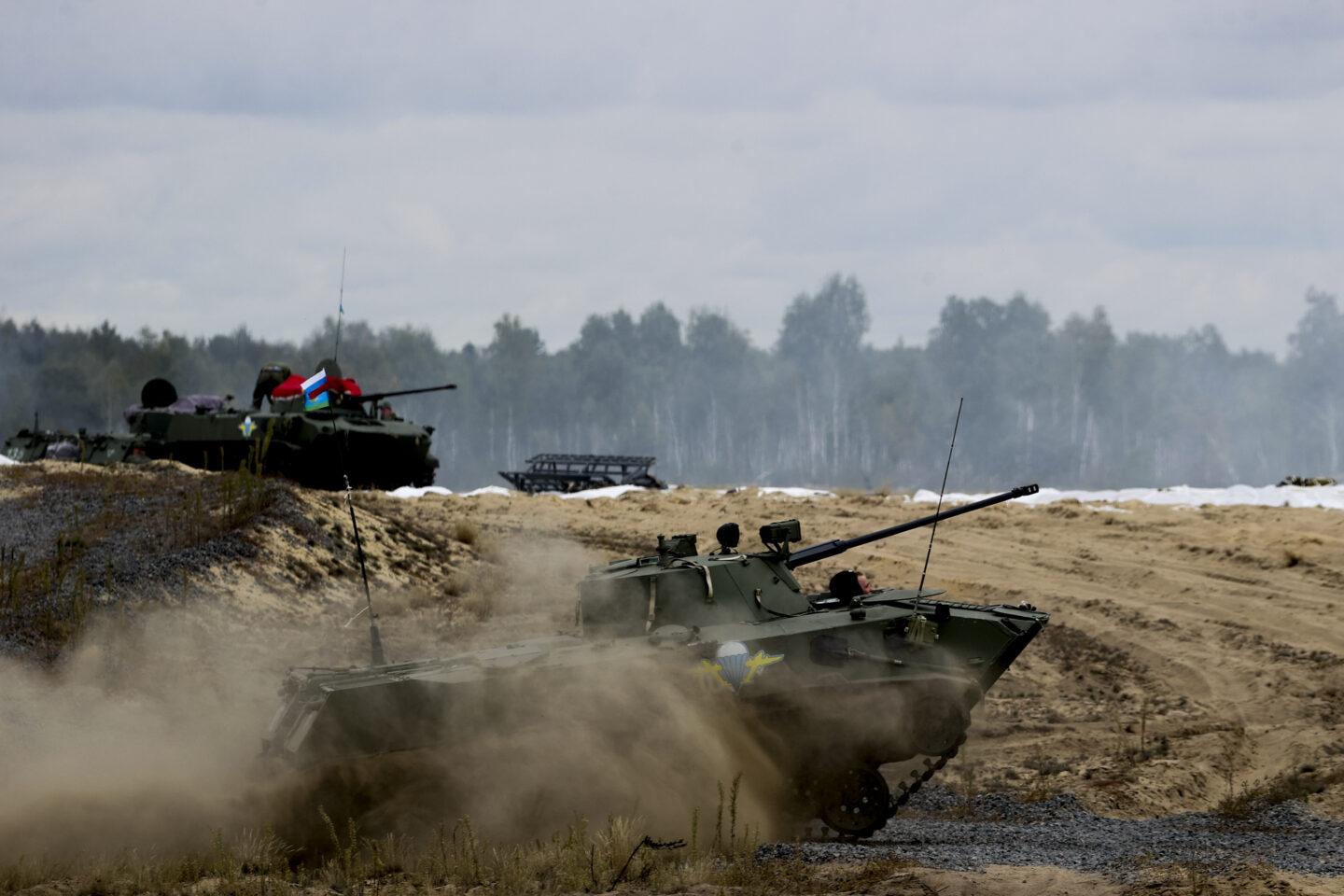 Na zdjęciu rosyjsko-białoruskie ćwiczenia Zapad-2021