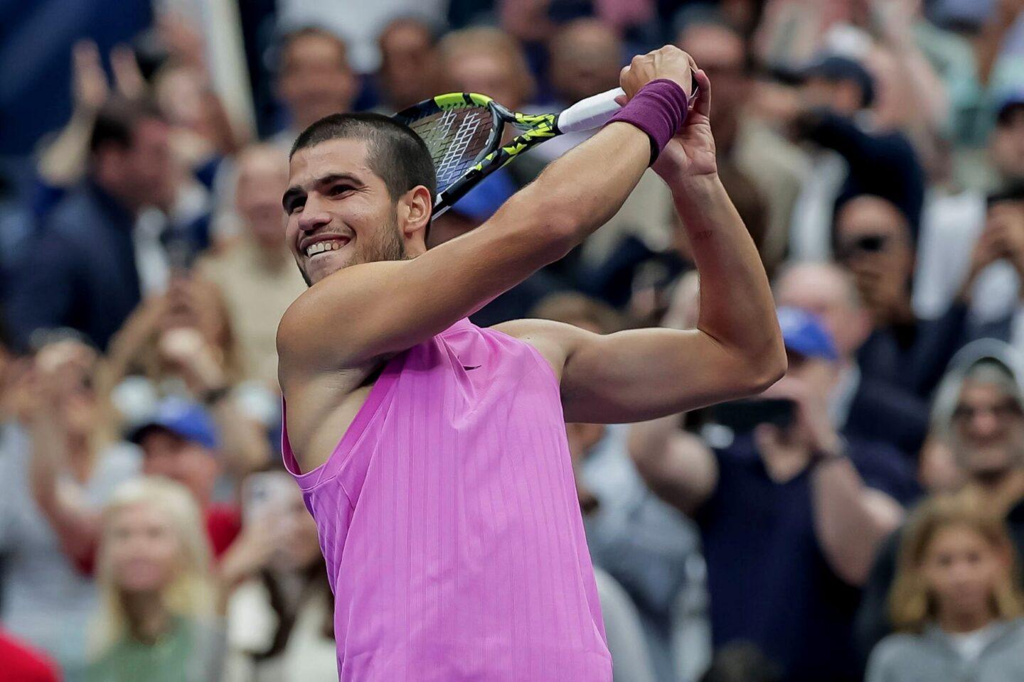 Na zdjęciu hiszpański tenisista Carlos Alcaraz, mistrz US Open 2025