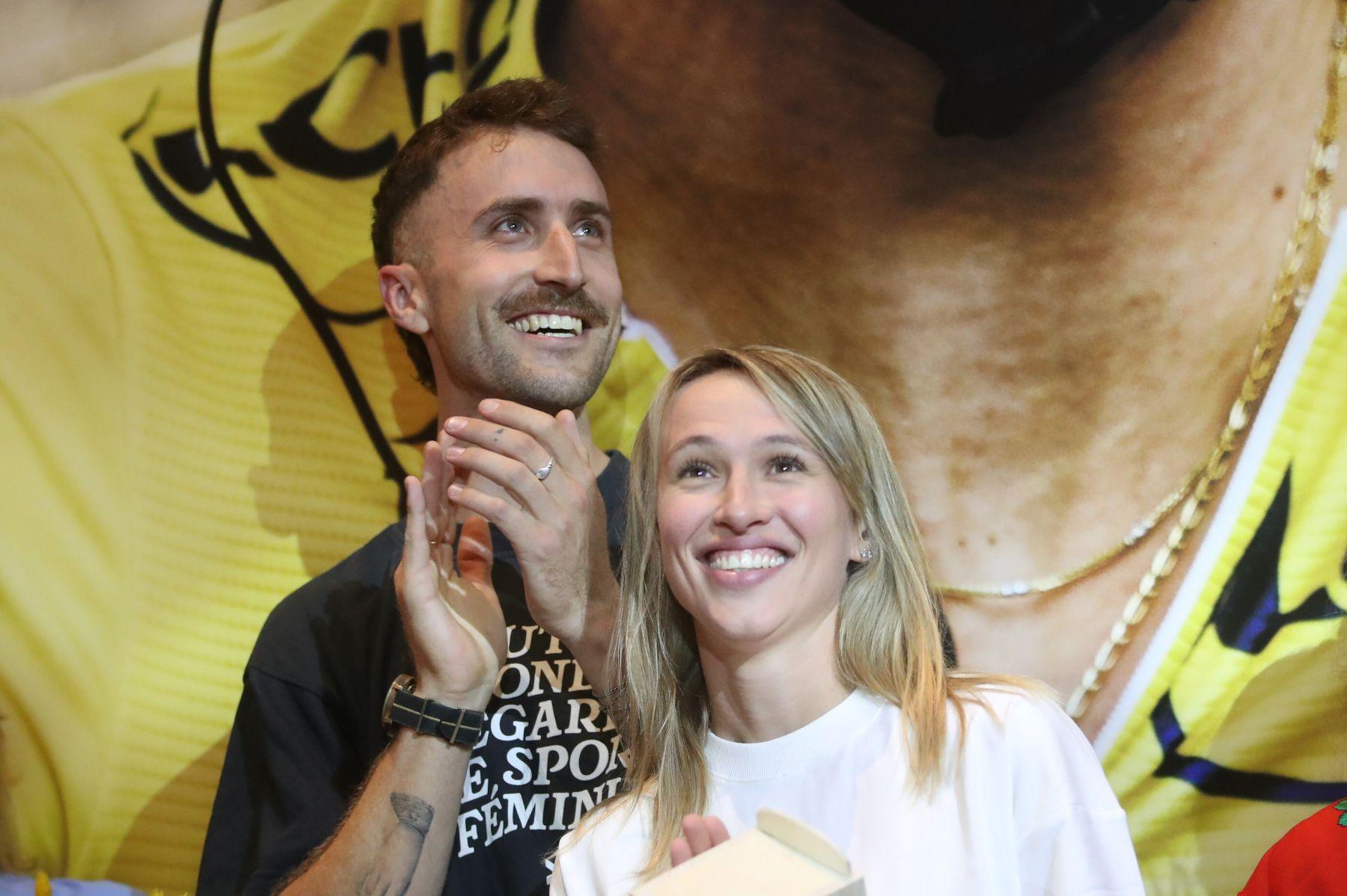 Na zdjęciu polska kolarka Katarzyna Niewiadoma wraz z mężem Taylorem Phinneyem