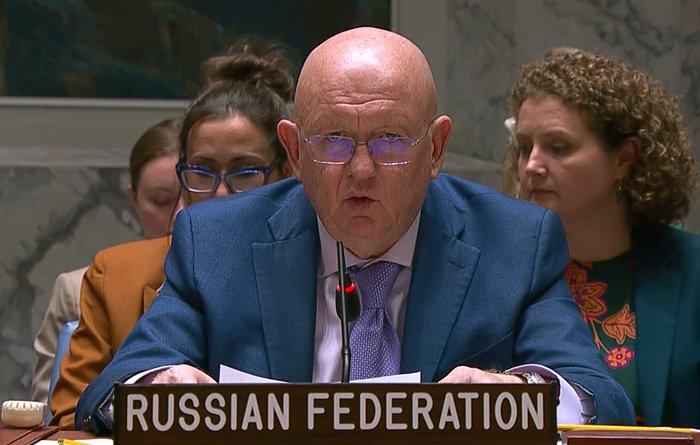 Na zdjęciu Wasilij Nebenzia, stały przedstawiciel Federacji Rosyjskiej przy ONZ