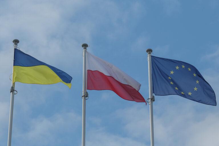 Polska Ukraina Unia UE flaga
