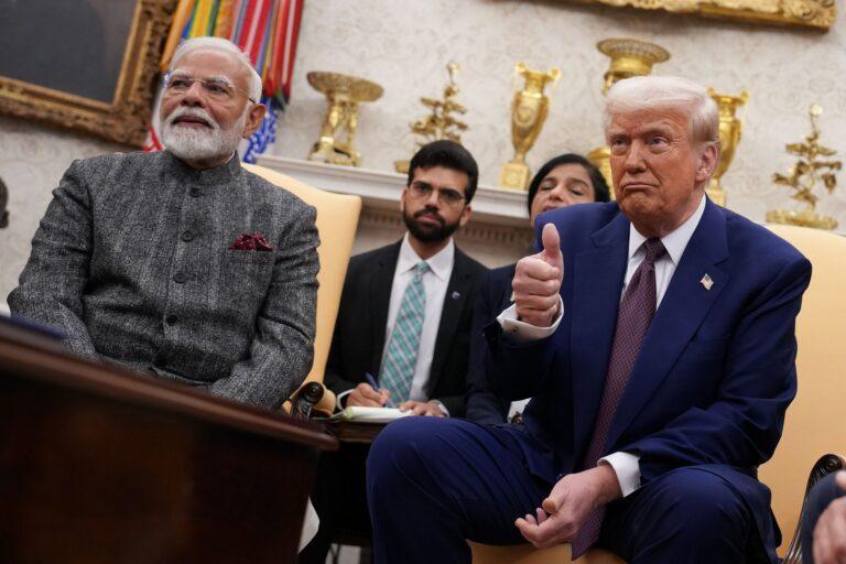 Na zdjęciu: prezydent Donald Trump i premier Narednra Modi