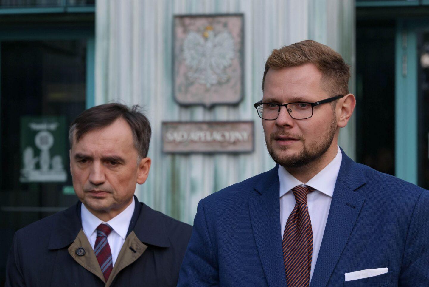 Na zdjęciu: Michał Woś i Zbigniew Ziobro