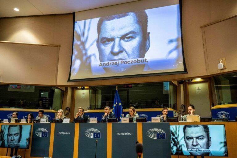 Na zdjęciu ogłoszenie laureatów Nagrody im. Sacharowa w 2025 r. w Parlamencie Europejskim