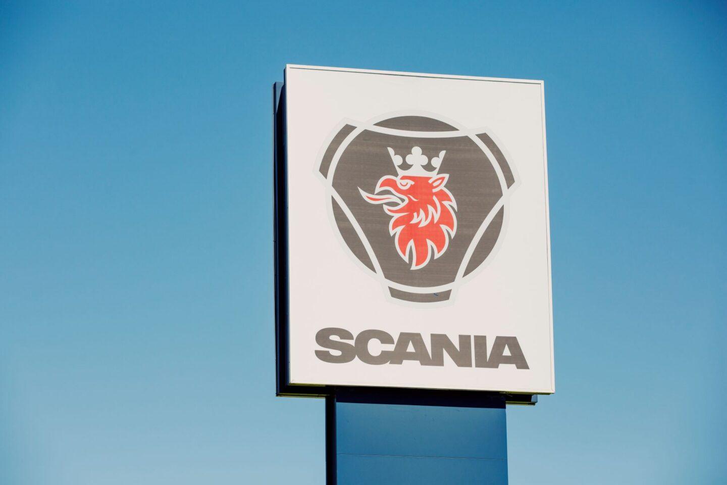 Na zdjęciu logo firmy Scania