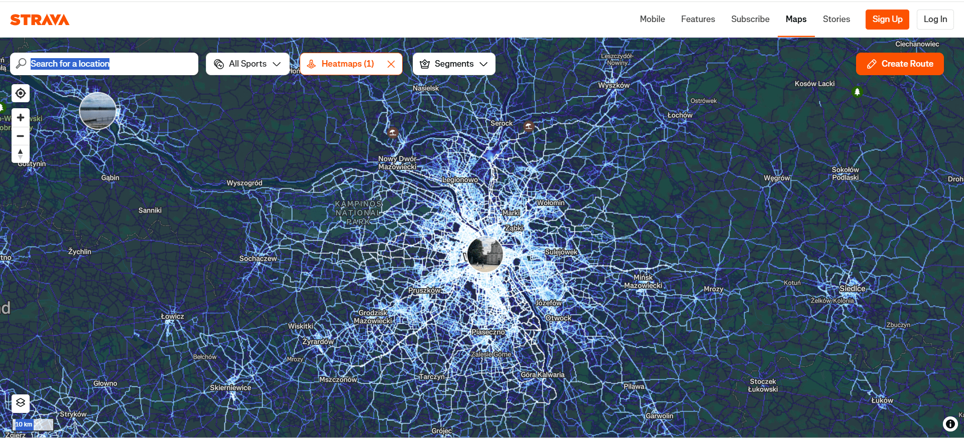 Strava, Heatmap