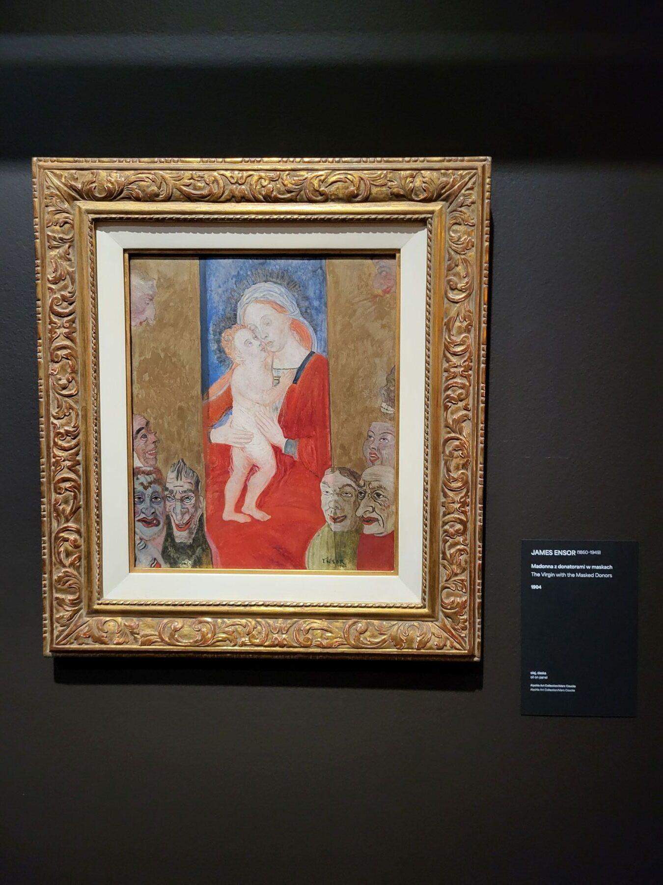 James Ensor, „Madonna z donatorami w maskach”