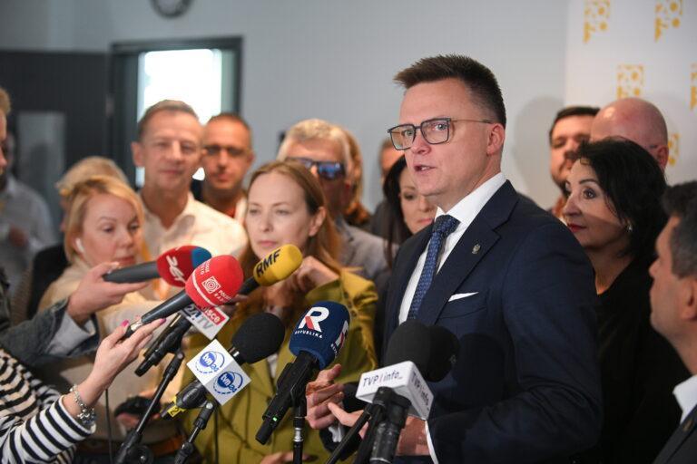 Na zdjęciu lider Polski 2050 Szymon Hołownia