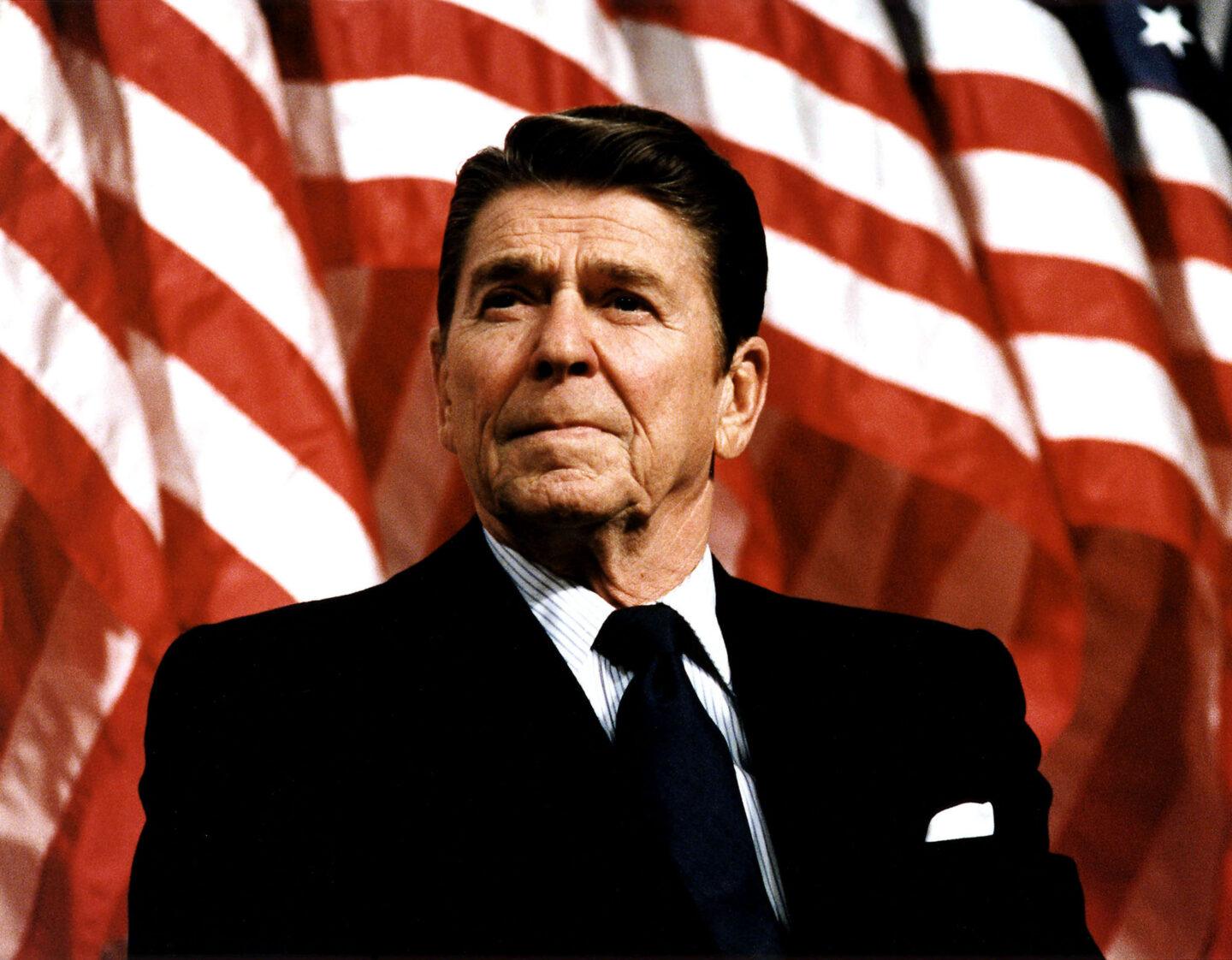 Prezydent USA Ronald Reagan na zdjęciu z 1982 r.