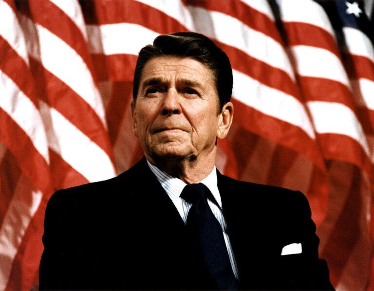 Prezydent USA Ronald Reagan na zdjęciu z 1982 r.