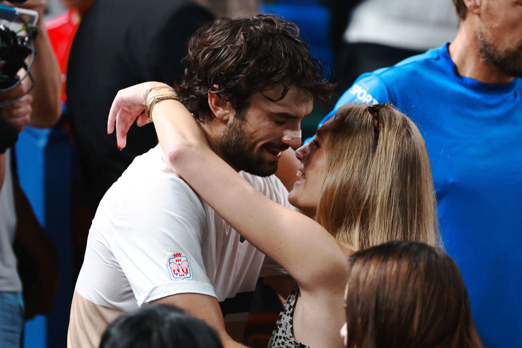 Na zdjęciu tenisista Valentin Vacherot wraz ze swoją życiową partnerką
