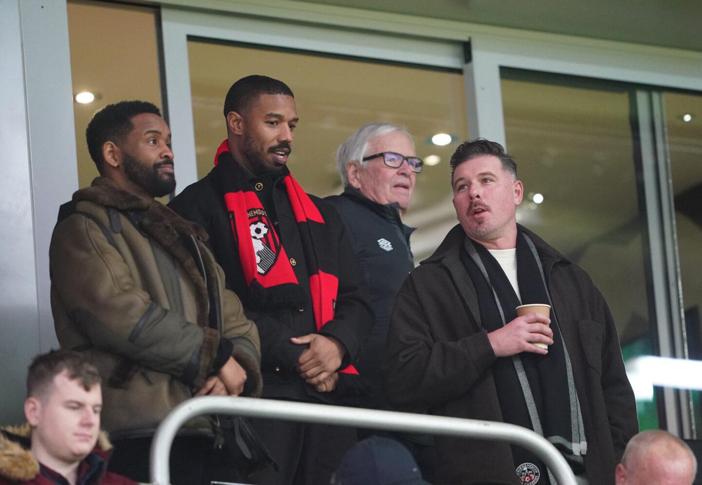 Michael B Jordan i Bill Foley z AFC Bournemouth
