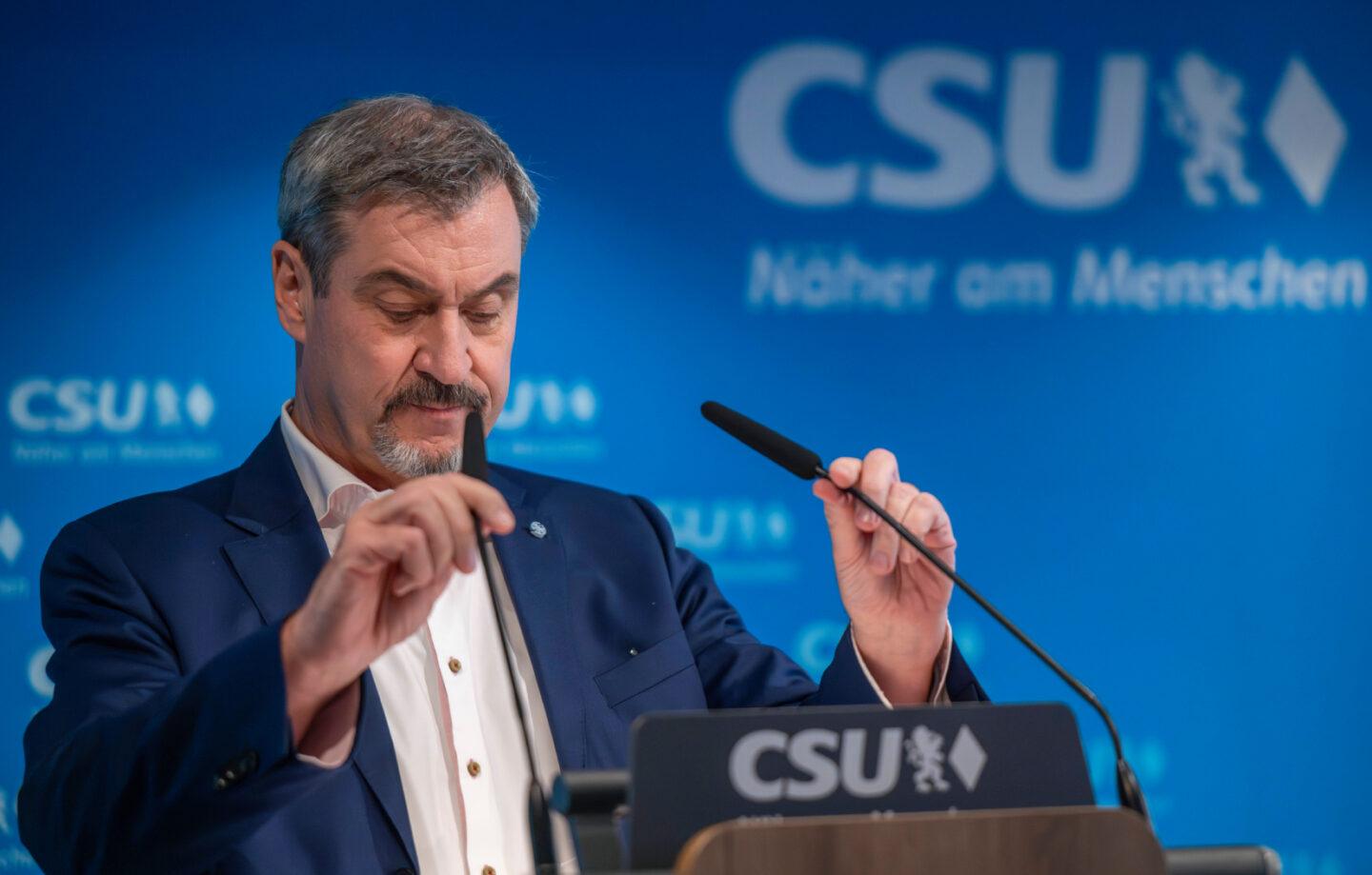 Na zdjęciu lider CSU i premier Bawarii Markus Söder
