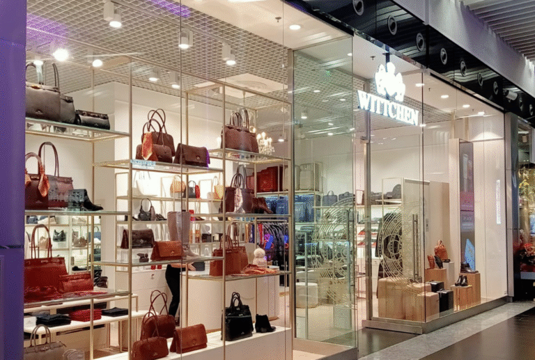 Salon Wittchen z wystawą galanteryjną