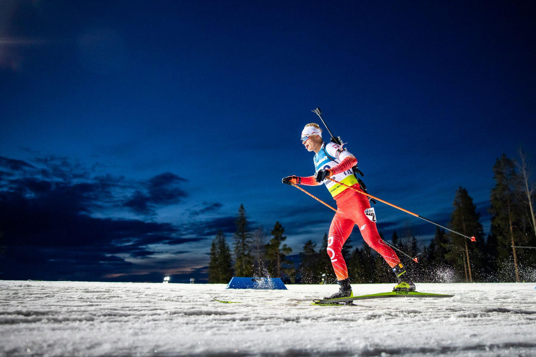 Na zdjęciu polski biathlonista Grzegorz Galica