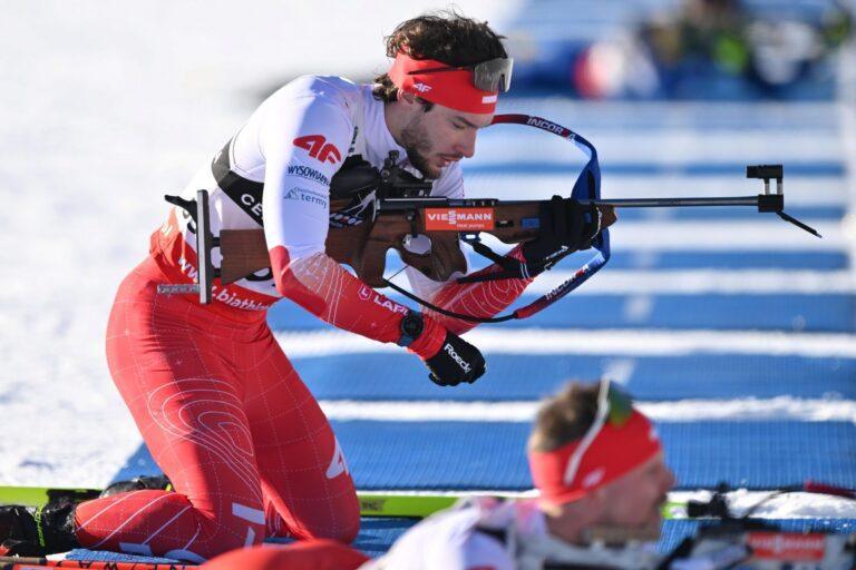 Na zdjęciu polski biathlonista Jan Guńka