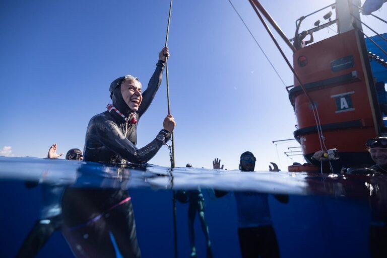 Na zdjęciu Maria Bobela, polska freediverka