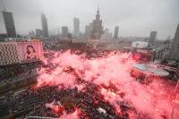 Warszawa 11 listopada 2025 r. w trakcie Marszu Niepodległości