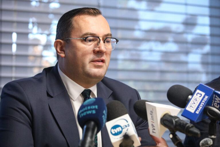 Na zdjęciu minister rolnictwa i rozwoju wsi Stefan Krajewski podczas konferencji, 7 listopada 2025 r.