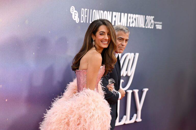 Amal Clooney i George Clooney podczas BFI London Film Festival