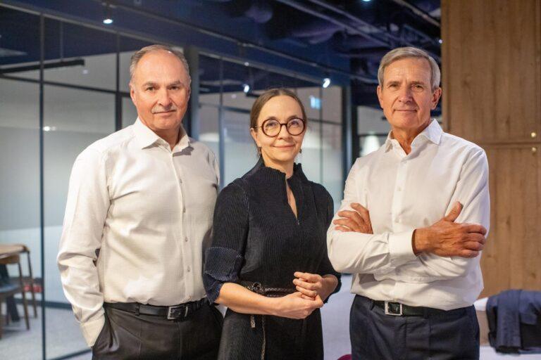 Zespół spółki BioResearch Pharma, od lewej założyciele firmy Łukasz Zybaczyński i prof. Katarzyna Koziak, strategiczny inwestor Marian Popinigis.