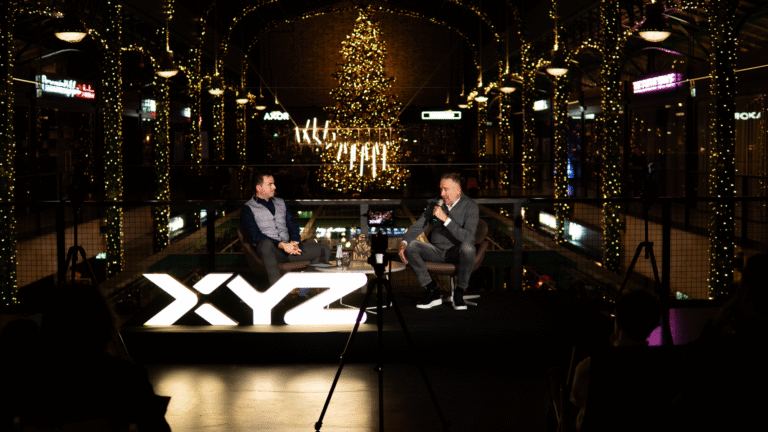 Spotkanie XYZ Talks w Hali Koszyki, Grzegorz Nawacki rozmawia z Rafałem Sonikiem