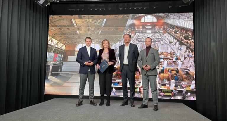 Konferencja prasowa na temat rewitalizacji Hali Gwardii