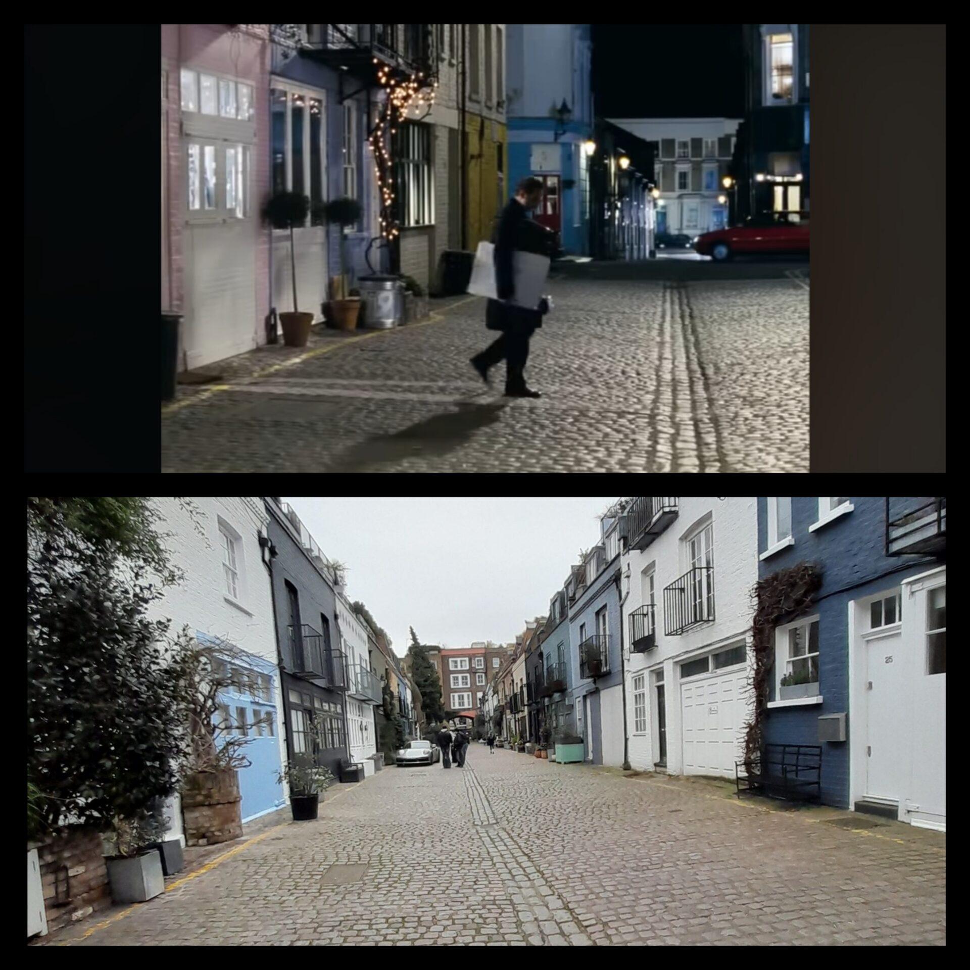 Londyn, miejsce z filmu "to właśnie miłość", wczoraj i dziś. Fot.: Universal Pictures/Mikołaj Śmiłowski