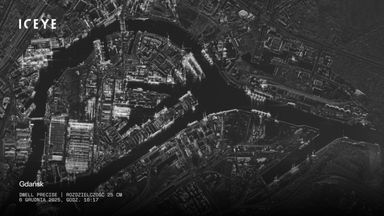 Obraz satelitarny Gdańska