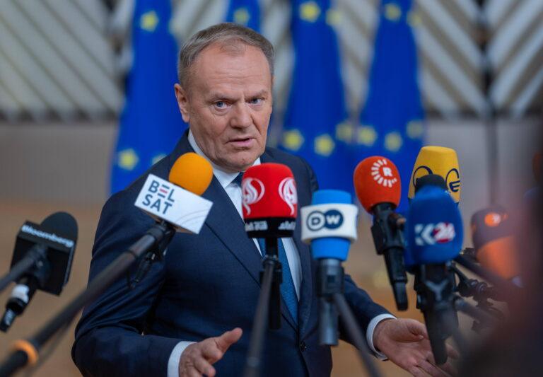 Na zdjęciu premier Donald Tusk w Brukseli