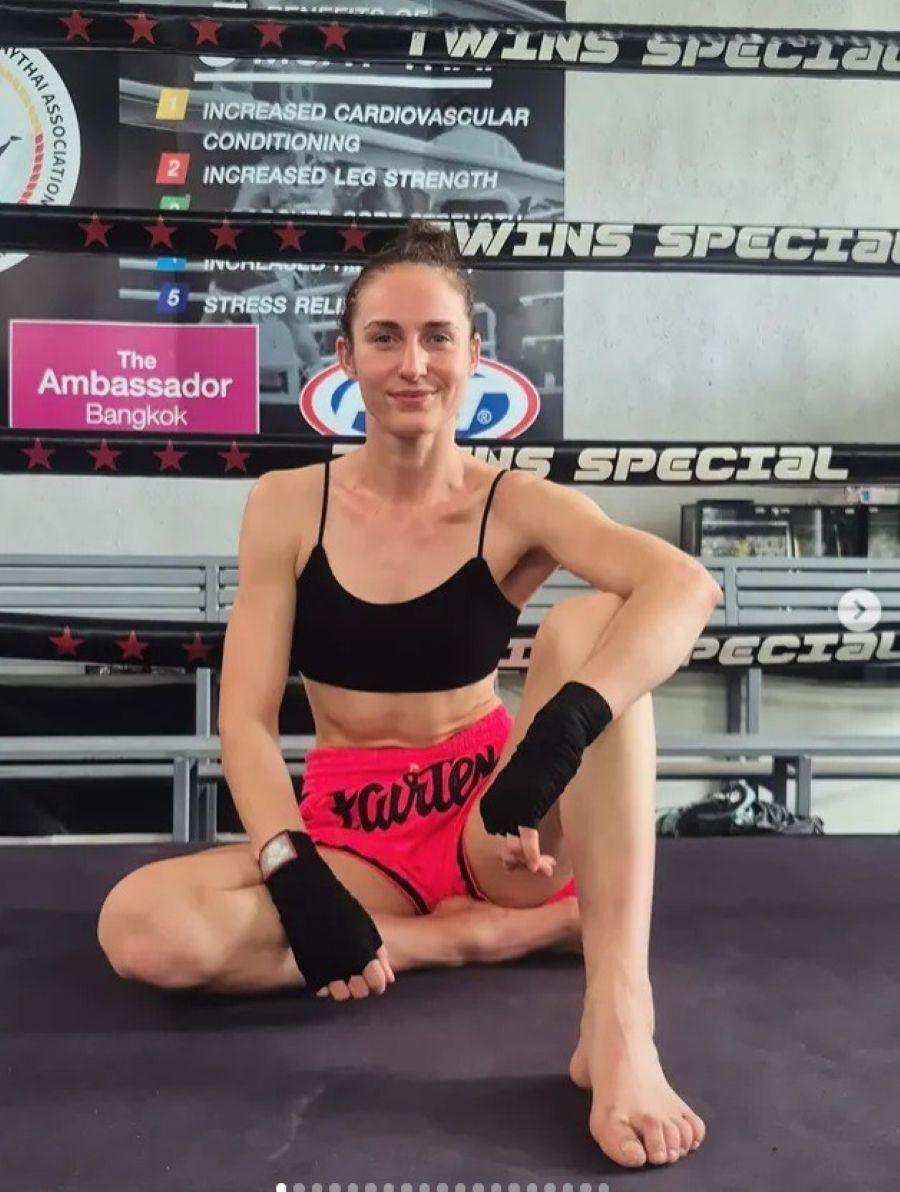 Na zdjęciu Adriana Płachta, polska zawodniczka muay thai