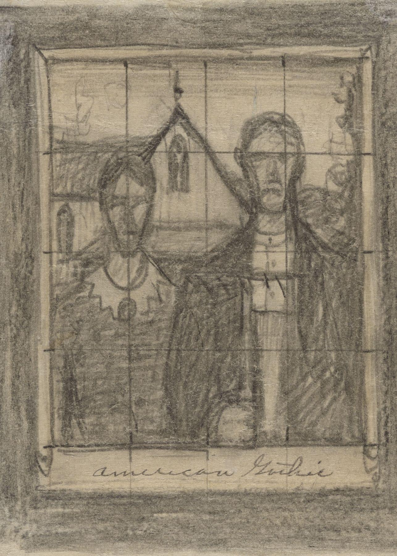 Ibraz Grant Wood, „American Gothic”