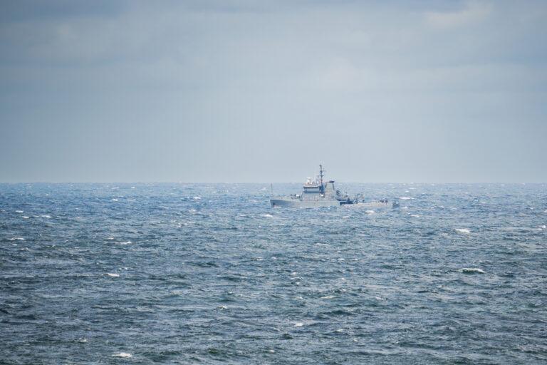 Okręt wojenny na Bałtyku