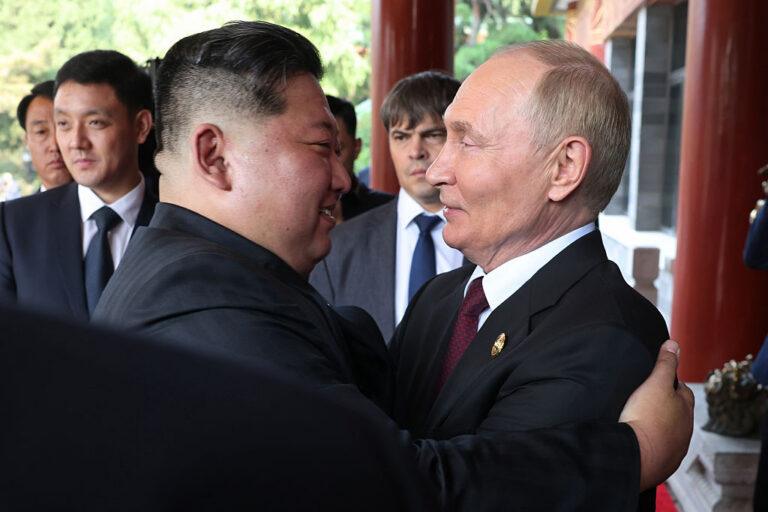 Kim Dzong Un i Wołodimir Putin