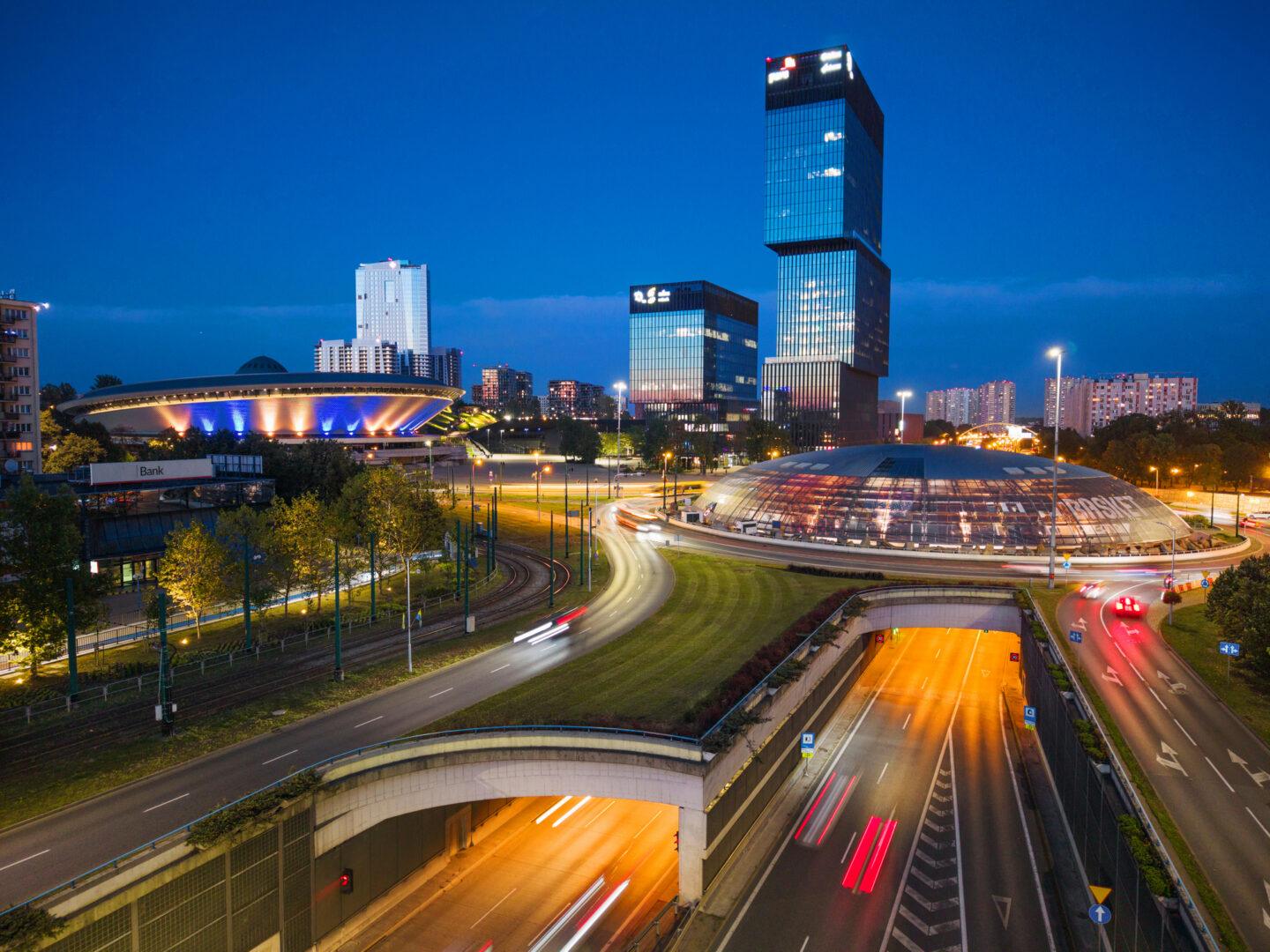 Ścisłe centrum Katowic, które w ostatnich latach przerodziło się w centrum konferencyjne i kulturalne