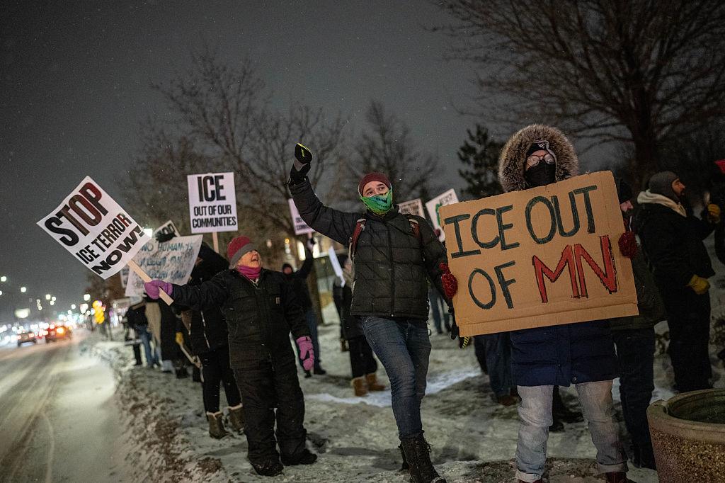 Protestujący przeciwko ICE