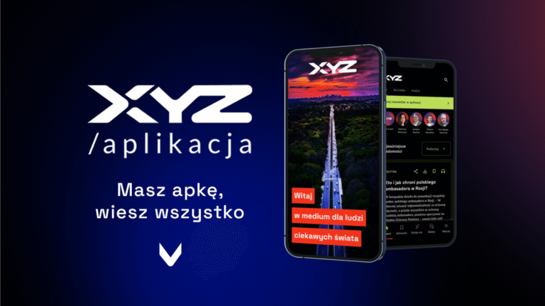 Ekran prezentujący stronę główną aplikacji mobilnej XYZ