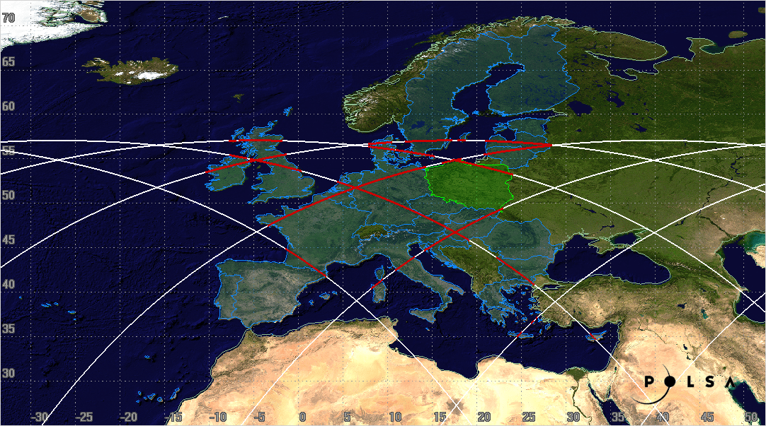 Trajektoria lotu chińskiej rakiety