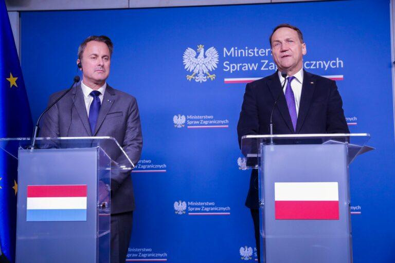 Xavier Bettel i Radosław Sikorski