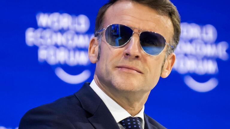 Emmanuel Macron w Davos