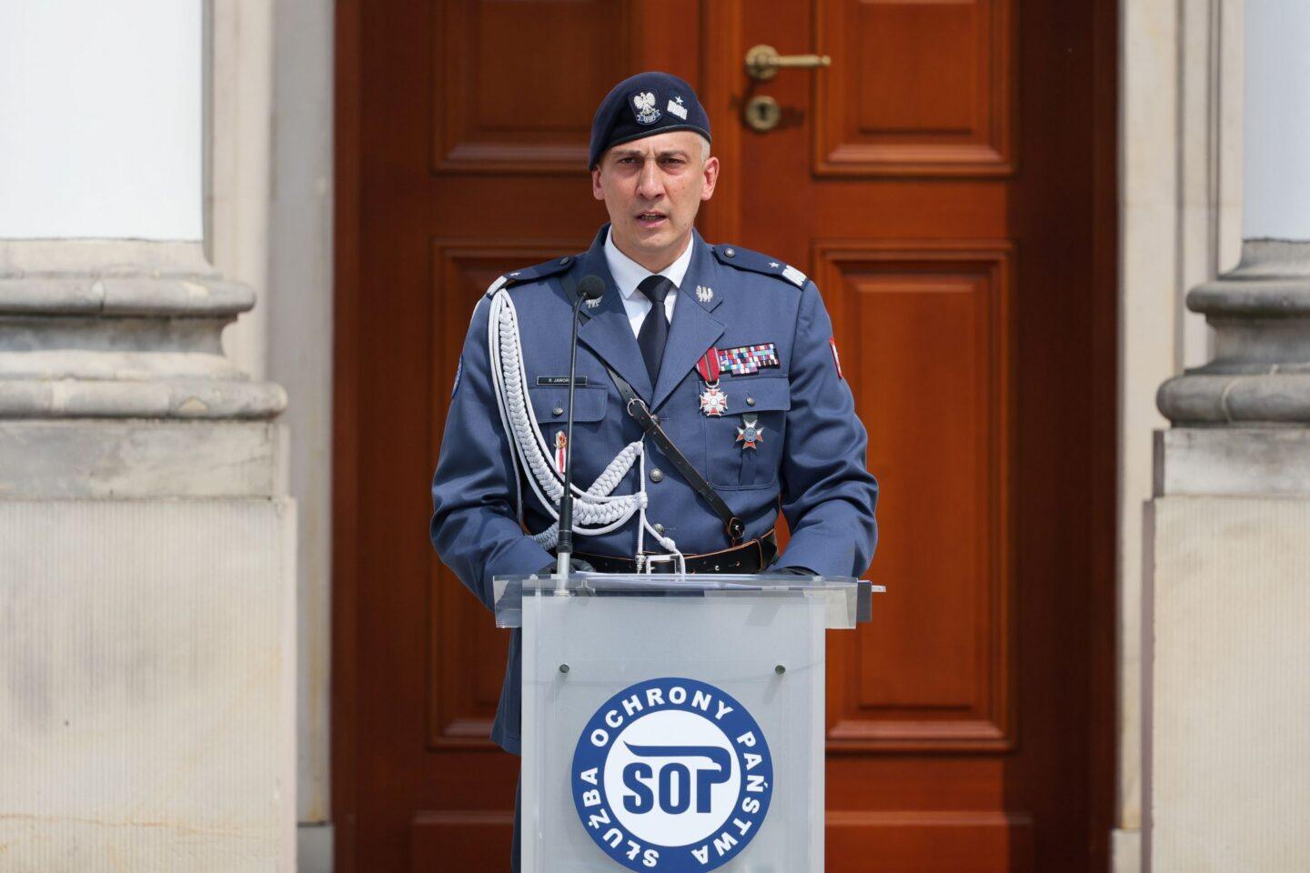 gen. Radosław Jaworski na mównicy