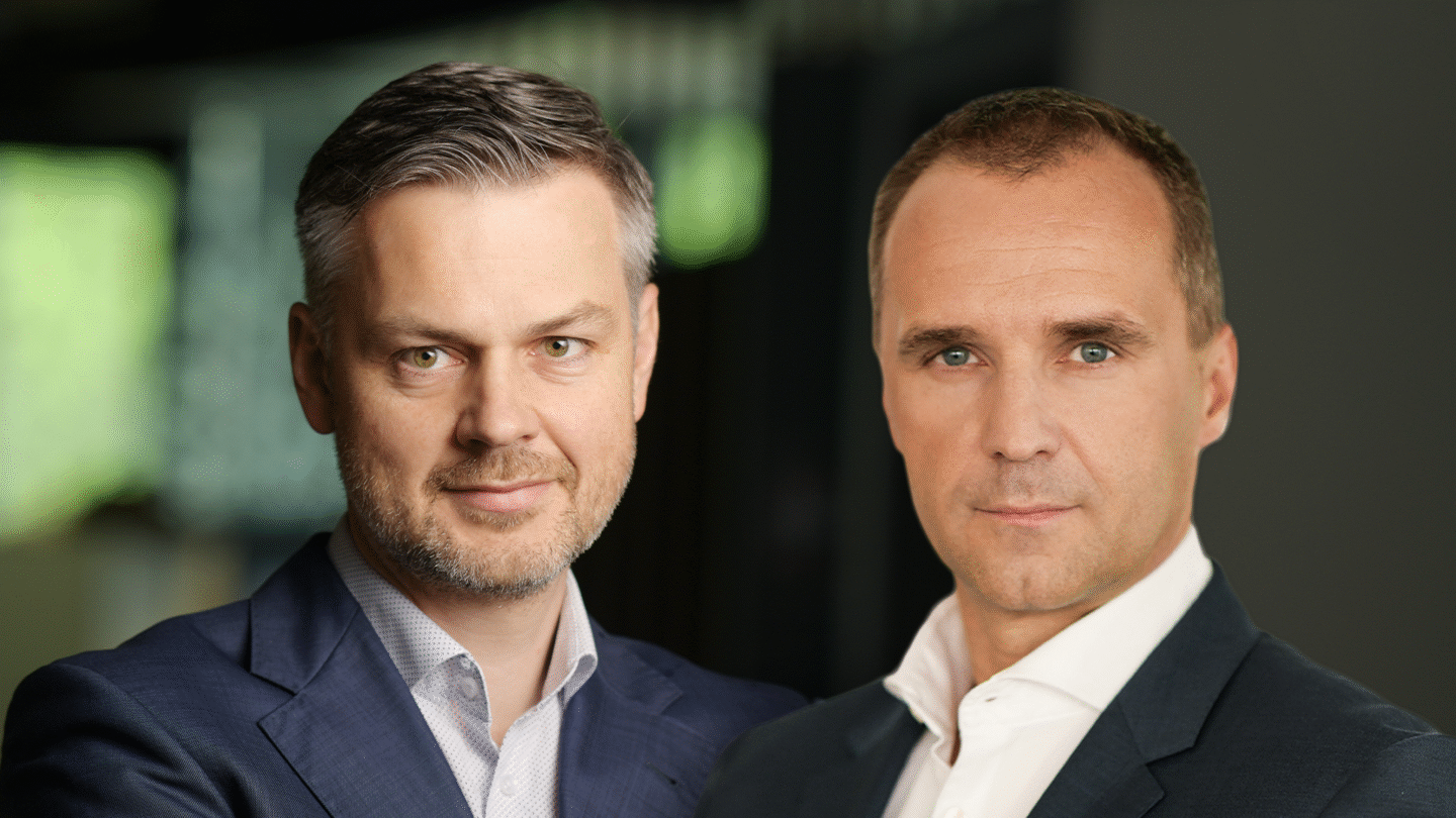 Roman Fink (dyrektor mBanku w Słowacji) i Robert Chrištof (szef w mBanku w Czechach)