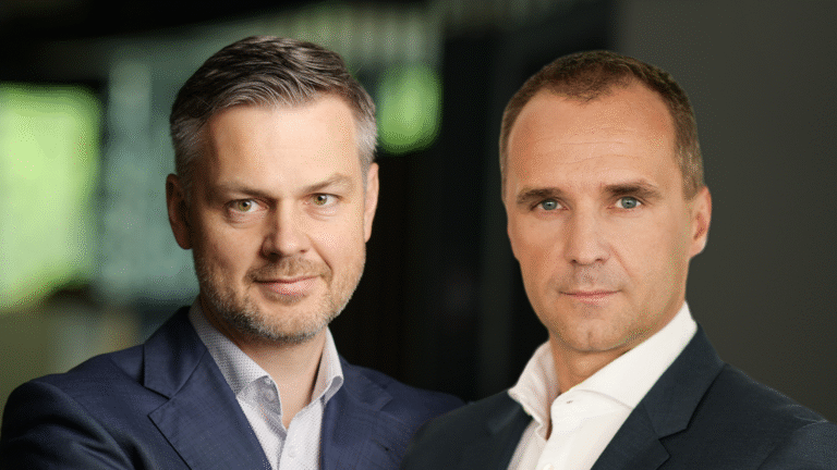 Roman Fink (dyrektor mBanku w Słowacji) i Robert Chrištof (szef w mBanku w Czechach)