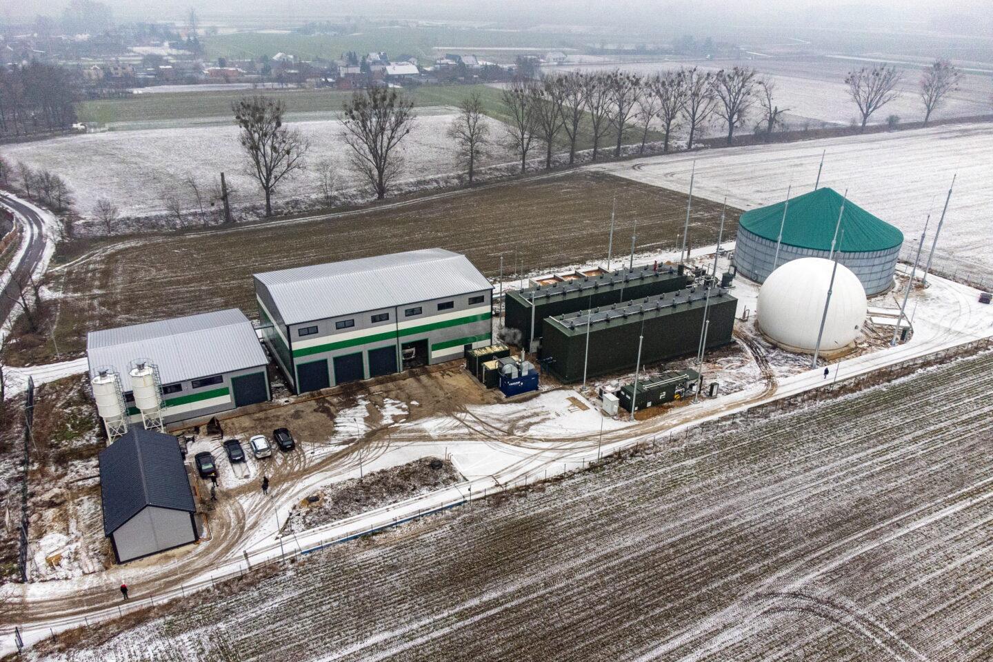 Pierwsza w Polsce biometanownia na terenie Rolniczego Gospodarstwa Doświadczalnego w Brodach.