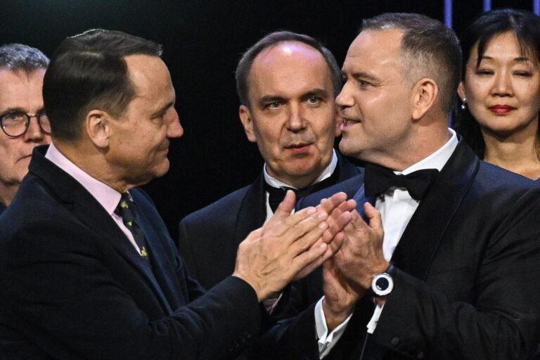 Karol Nawrocki i Radosław Sikorski podczas XIX Konkursu Chopinowskiego